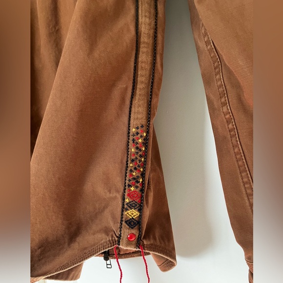 Tan Koto Bomber Jacket with Zip Front - Picture 4 of 5